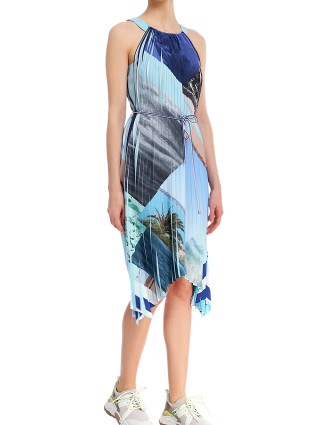 Бирюзовое платье MARC CAIN: фото 3 - Invogue